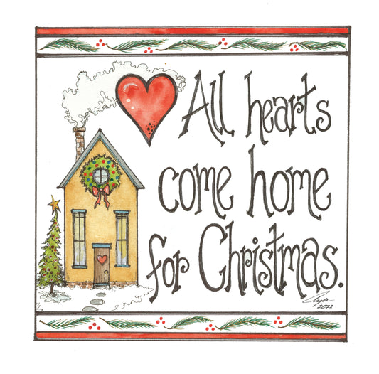 All Hearts Christmas - Art Print