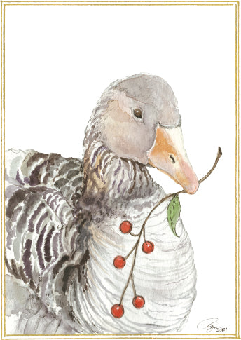 Christmas Goose - Art Print