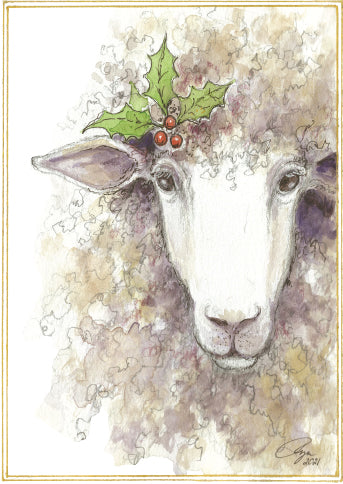 Christmas Sheep - Art Print