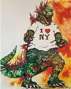 I Love New York Godzilla - Art Print
