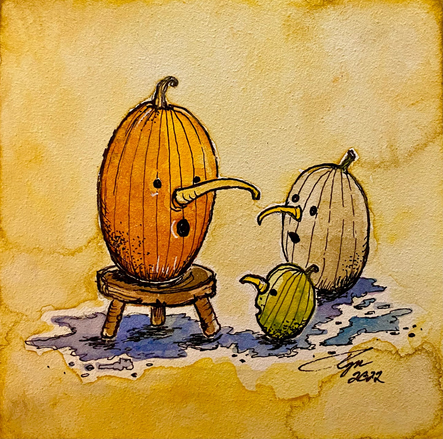 Pumpkin Buddies - Art Print